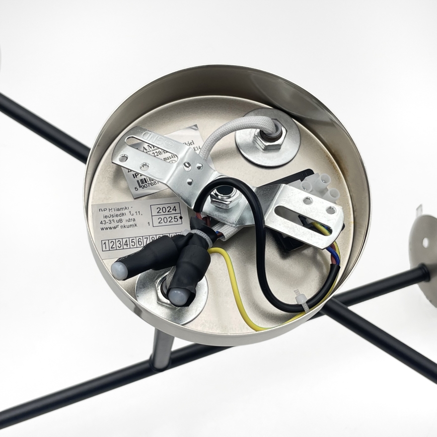 Brilagi - Πλαφονιέρα MALIVA 4xE14/15W/230V ματ χρώμιο/καπνιστό γυαλί