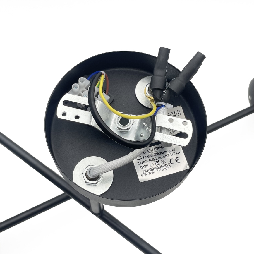 Brilagi - Πλαφονιέρα MALIVA 4xE14/15W/230V μαύρο/λευκό