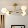 Brilagi - Πλαφονιέρα MALIVA 4xE14/15W/230V χρυσή/λευκή