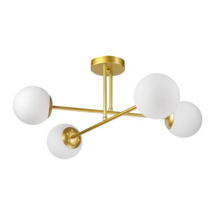 Brilagi - Πλαφονιέρα MALIVA 4xE14/15W/230V χρυσή/λευκή