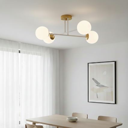 Brilagi - Πλαφονιέρα MALIVA 4xE14/15W/230V χρυσό/λευκό