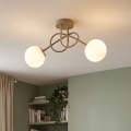 Brilagi - Πλαφονιέρα MILO ECRU 2xE27/60W/230V μπεζ/χρυσό