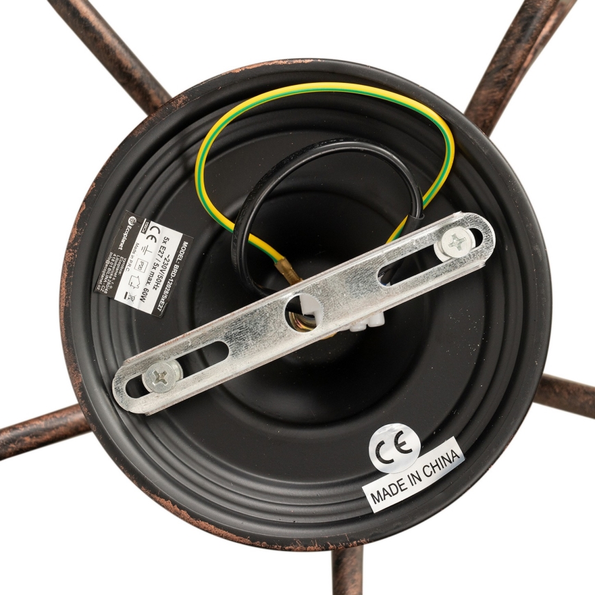 Brilagi - πλαφονιέρα Tiffany με βιτρώ JUNGLE 6xE27/60W/230V Ø 60 cm