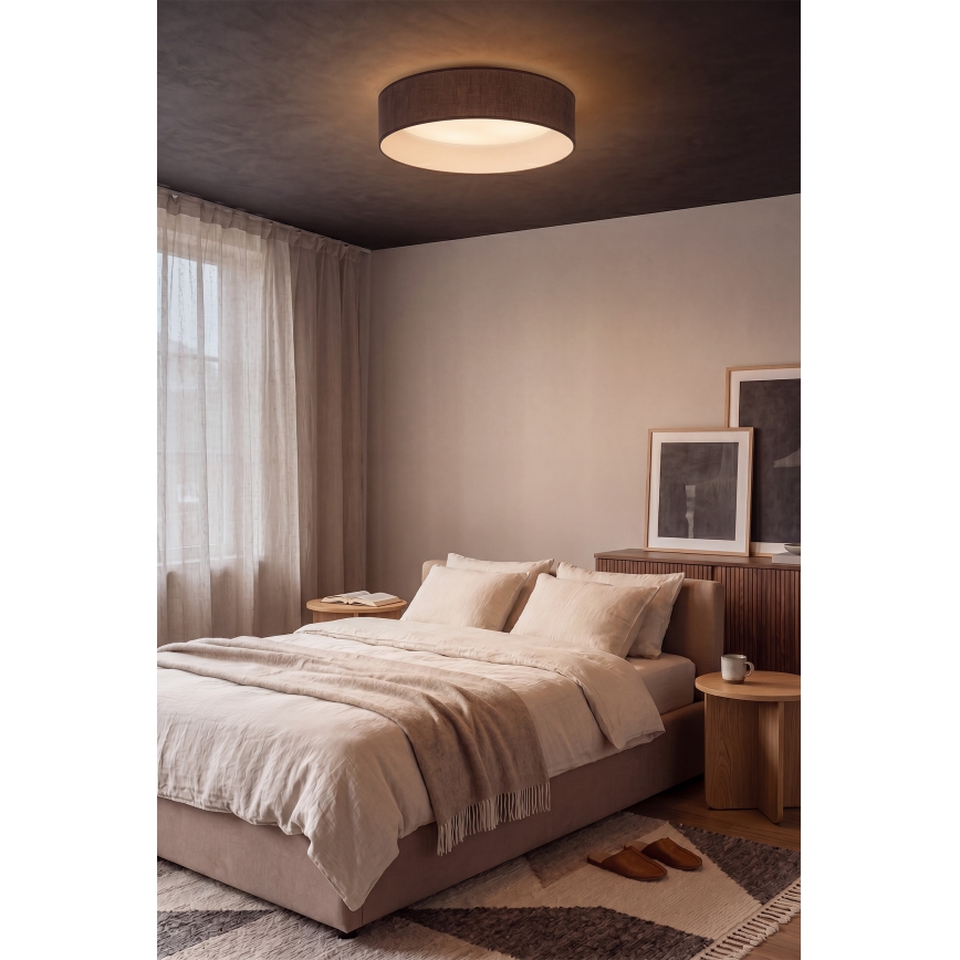 Brilagi - Πλαφονιέρα VELVET SIMPLE LED/24W/230V 3000K διάμ. 45 cm καφέ