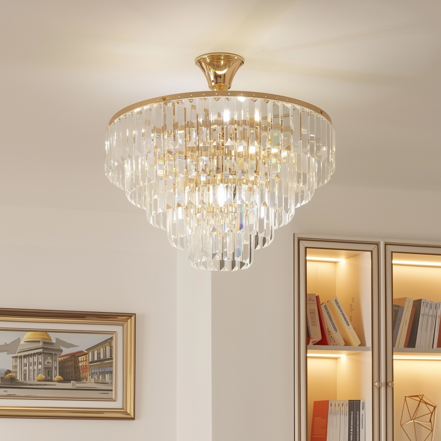 Brilagi - Πλαφονιέρα οροφής CRYSTAL 5xE14/40W/230V χρυσό