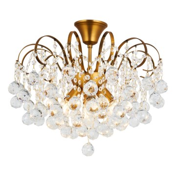 Brilagi - Πλαφονιέρα οροφής CRYSTAL 6xE14/60W/230V μπρονζέ