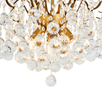 Brilagi - Πλαφονιέρα οροφής CRYSTAL 6xE14/60W/230V μπρονζέ