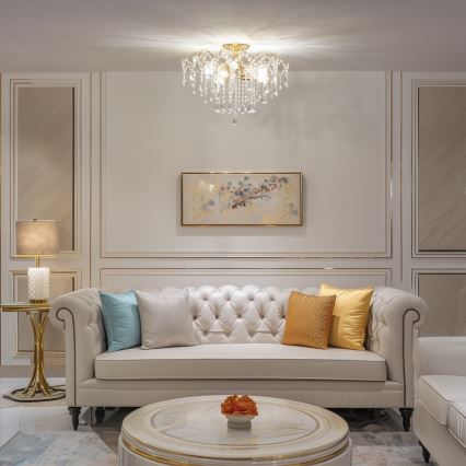 Brilagi - Πλαφονιέρα οροφής CRYSTAL 6xE14/60W/230V χρυσό