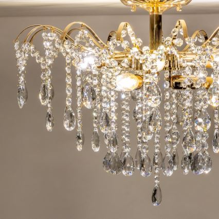 Brilagi - Πλαφονιέρα οροφής CRYSTAL 6xE14/60W/230V χρυσό