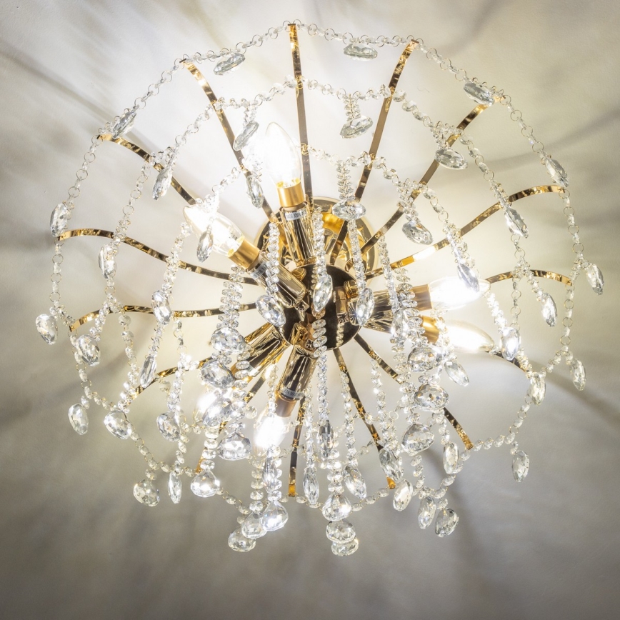 Brilagi - Πλαφονιέρα οροφής CRYSTAL 6xE14/60W/230V χρυσό