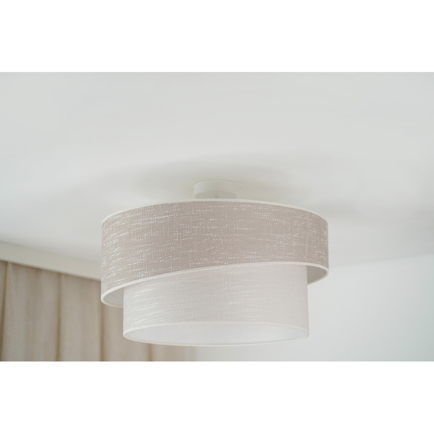Brilagi - Πλαφονιέρα οροφής DOVER SHINE 1xE27/15W/230V διάμετρος 50 cm γκρι/κρεμ