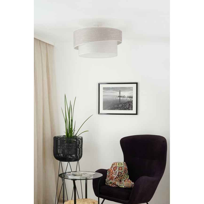 Brilagi - Πλαφονιέρα οροφής DOVER SHINE 1xE27/15W/230V διάμετρος 50 cm γκρι/κρεμ