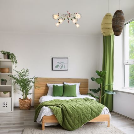 Brilagi - Πλαφονιέρα οροφής FLORA 6xE14/60W/230V