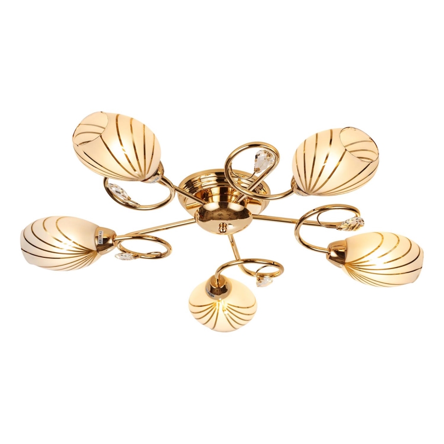 Brilagi - Πλαφονιέρα οροφής MEGAPOLIS 5xE14/60W/230V χρυσό