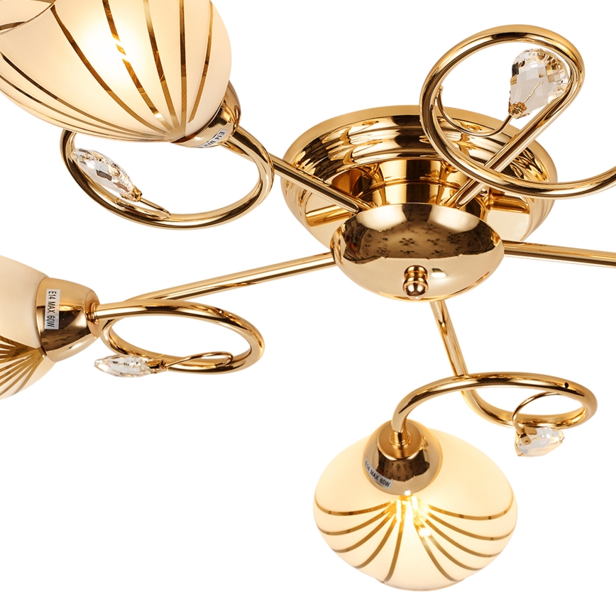 Brilagi - Πλαφονιέρα οροφής MEGAPOLIS 5xE14/60W/230V χρυσό