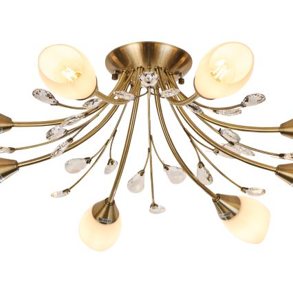 Brilagi - Πλαφονιέρα οροφής MEGAPOLIS 8xE14/60W/230V μπρονζέ