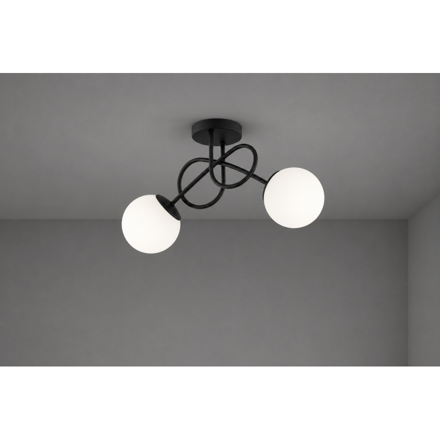Brilagi - Πλαφονιέρα οροφής MILO 2xE27/60W/230V μαύρο