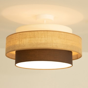 Brilagi - Πλαφονιέρα οροφής RESNA 1xE27/60W/230V Ø 40 cm μπεζ/μαύρο