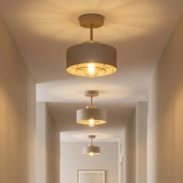 Brilagi - Πλαφονιέρα οροφής SPRING 1xE27/60W/230V μπεζ/χρυσό