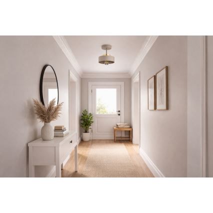 Brilagi - Πλαφονιέρα οροφής SPRING 1xE27/60W/230V μπεζ/χρυσό