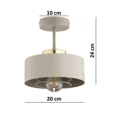 Brilagi - Πλαφονιέρα οροφής SPRING 1xE27/60W/230V μπεζ/χρυσό