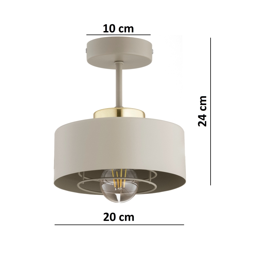 Brilagi - Πλαφονιέρα οροφής SPRING 1xE27/60W/230V μπεζ/χρυσό