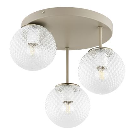Brilagi - Πλαφονιέρα οροφής STELLA 3xE27/60W/230V μπεζ/χρυσό