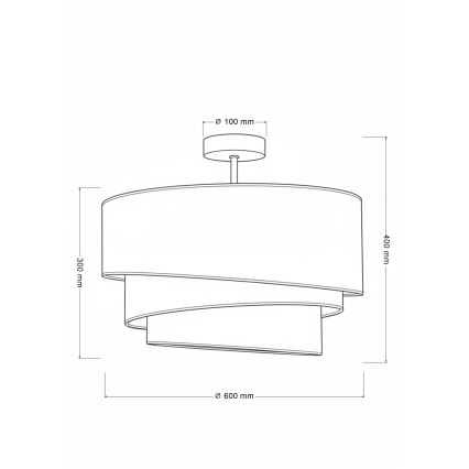 Brilagi - Πλαφονιέρα οροφής TRIO 3xE27/60W/230V Ø 60 cm καφέ/μπεζ/λευκό