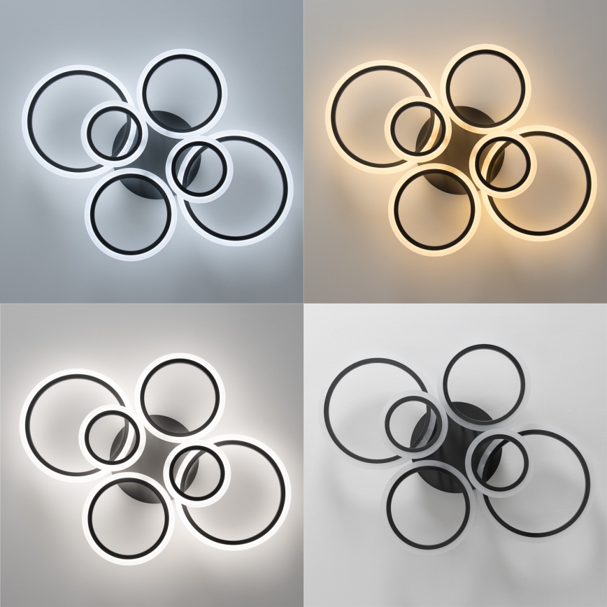 Brilagi - Πλαφονιέρα οροφής ντιμαριζόμενηLED ORBITS LED/85W/230V 3000-6500K ανθρακί + τηλεχειριστήριο