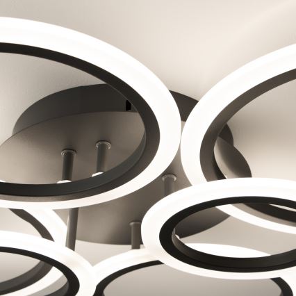 Brilagi -Πλαφονιέρα οροφής ντιμαριζόμενη LED ORBITS LED/85W/230V 3000-6500K μαύρο + τηλεχειριστήριο