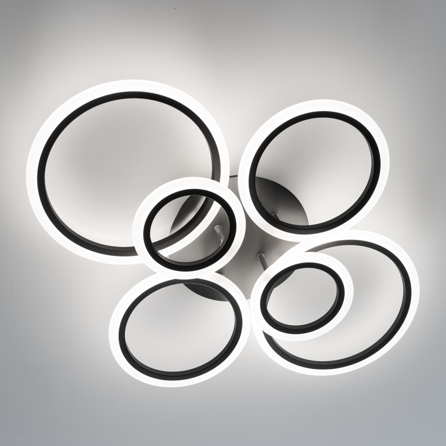 Brilagi -Πλαφονιέρα οροφής ντιμαριζόμενη LED ORBITS LED/85W/230V 3000-6500K μαύρο + τηλεχειριστήριο