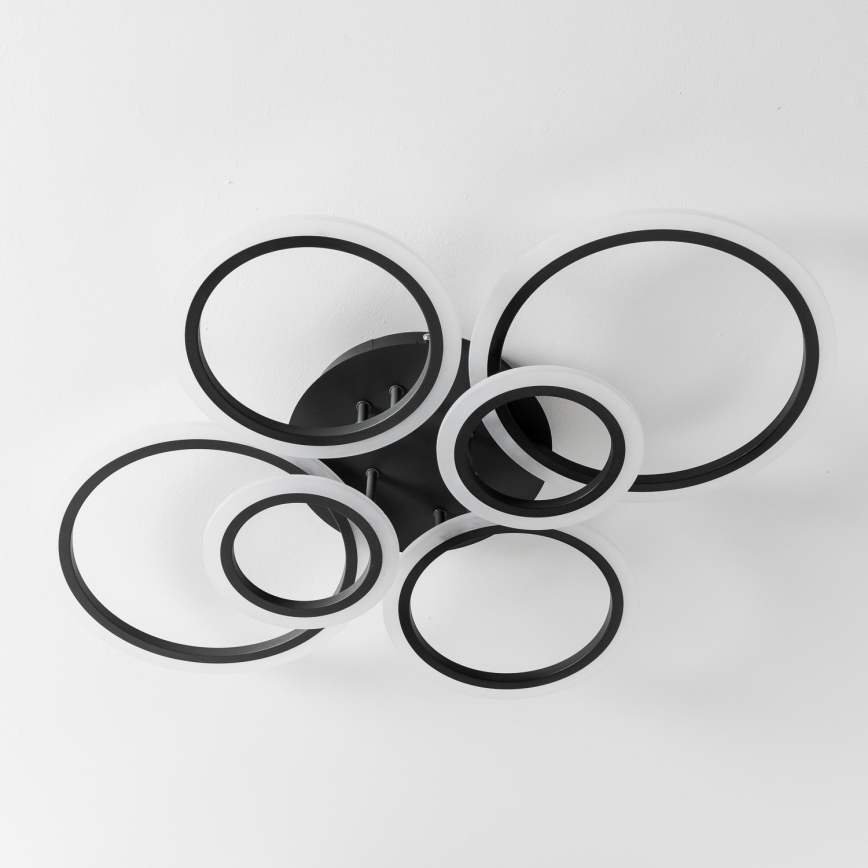 Brilagi -Πλαφονιέρα οροφής ντιμαριζόμενη LED ORBITS LED/85W/230V 3000-6500K μαύρο + τηλεχειριστήριο