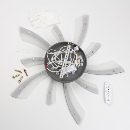 Brilagi - Πλαφονιέρα οροφής ντιμαριζόμενη LED TWIST LED/55W/230V 3000-6500K ανθρακί + τηλεχειριστήριο