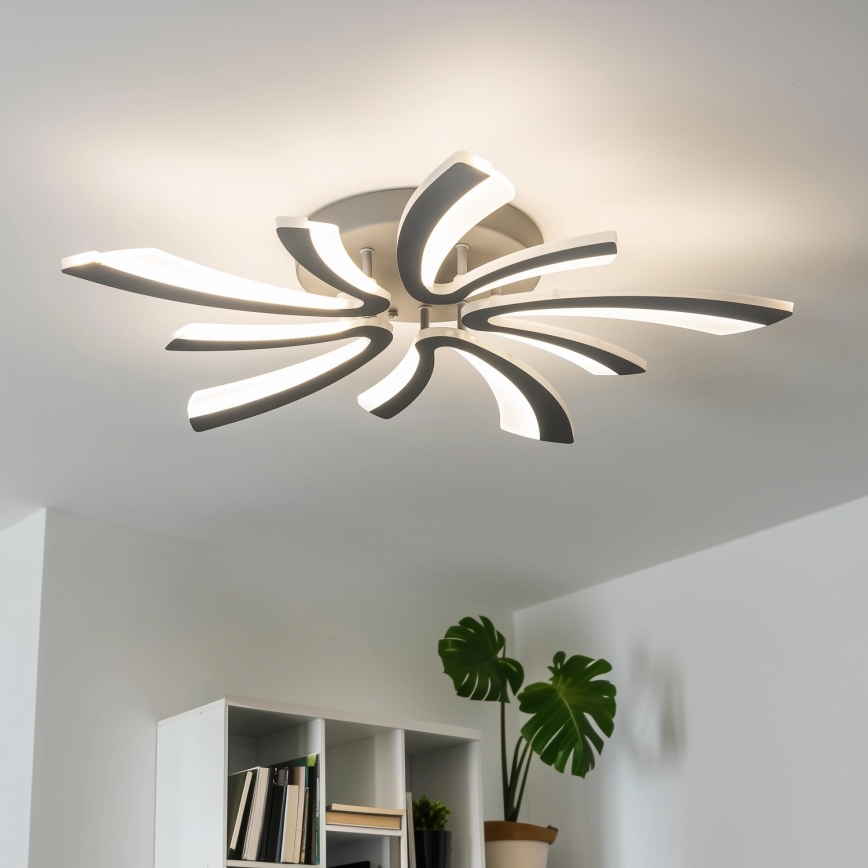 Brilagi - Πλαφονιέρα οροφής ντιμαριζόμενη LED TWIST LED/55W/230V 3000-6500K ανθρακί + τηλεχειριστήριο