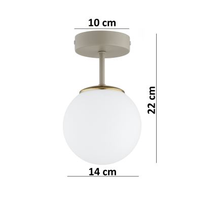 Brilagi - Προσαρτημένο φωτιστικό οροφής 1xE27/60W/230V μπεζ/χρυσό