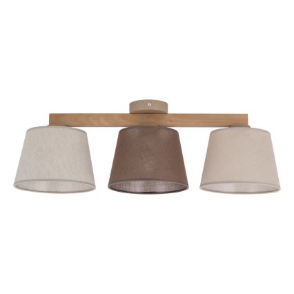 Brilagi - Προσαρτημένο φωτιστικό οροφής LATTE 3xE27/15W/230V πεύκο/μίξη