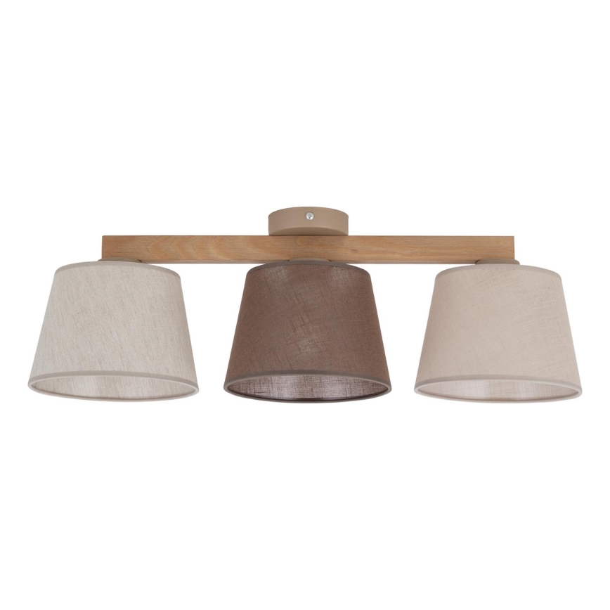 Brilagi - Προσαρτημένο φωτιστικό οροφής LATTE 3xE27/15W/230V πεύκο/μίξη