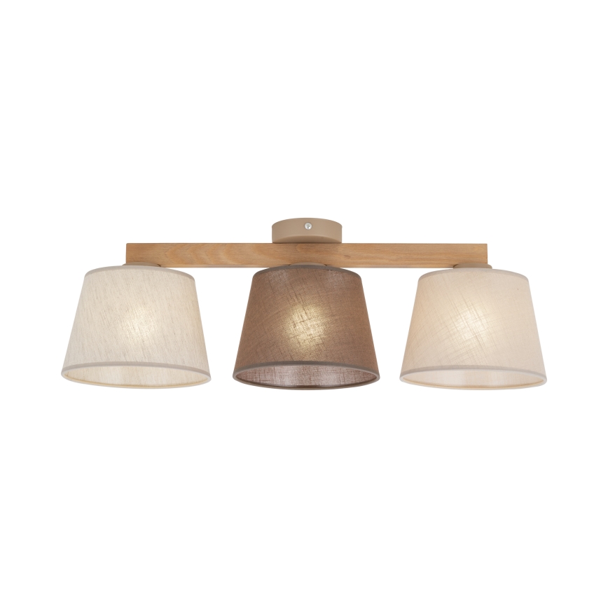 Brilagi - Προσαρτημένο φωτιστικό οροφής LATTE 3xE27/15W/230V πεύκο/μίξη