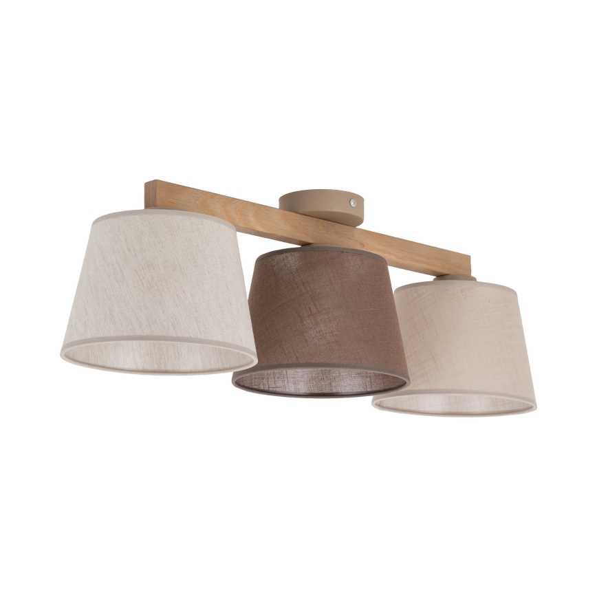 Brilagi - Προσαρτημένο φωτιστικό οροφής LATTE 3xE27/15W/230V πεύκο/μίξη