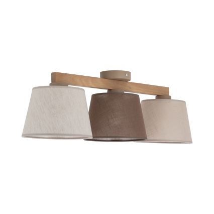 Brilagi - Προσαρτημένο φωτιστικό οροφής LATTE 3xE27/15W/230V πεύκο/μίξη