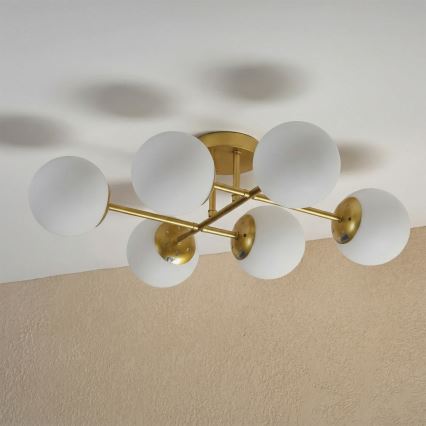 Brilagi - Προσαρτημένο φωτιστικό οροφής MALONY 6xE14/20W/230V χρυσό