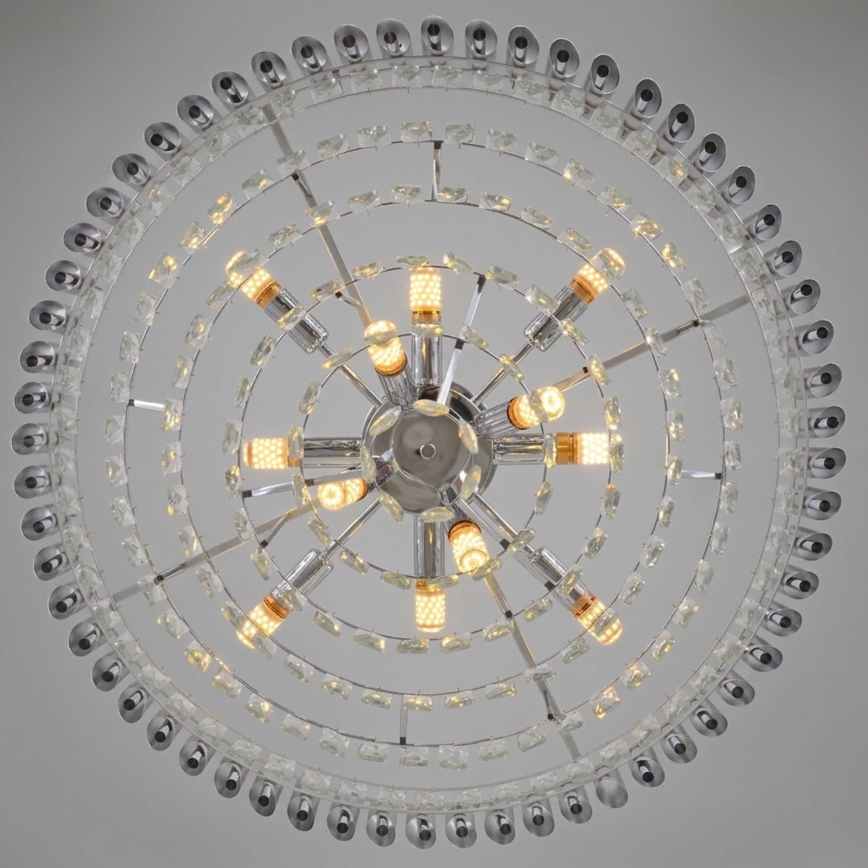 BRILAGI - Προσαρτημένος πολυέλαιος ECLIPSE 12xE14/10W/230V διάμ. 78 cm ασημί