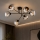Brilagi - Προσαρτημένος πολυέλαιος οροφής DIOR 6xE27/60W/230V μαύρο/καπνιστό γκρι
