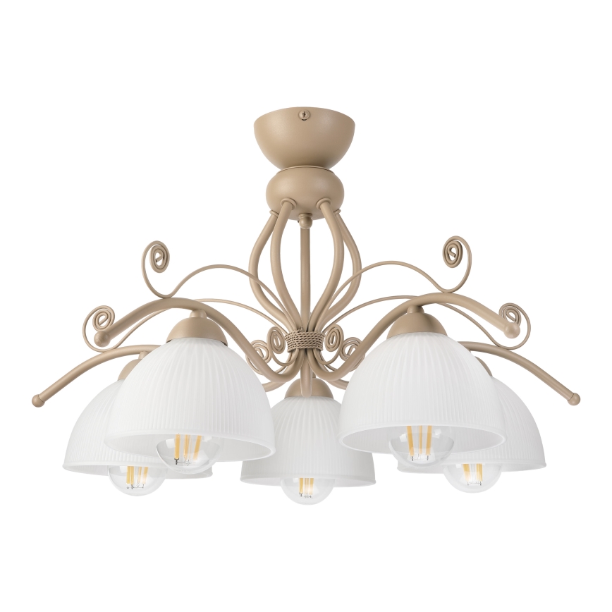 Brilagi - Προσκολλητό φωτιστικό οροφής ANTICO MODERN 5xE27/60W/230V μπεζ