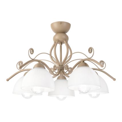 Brilagi - Προσκολλητό φωτιστικό οροφής ANTICO MODERN 5xE27/60W/230V μπεζ