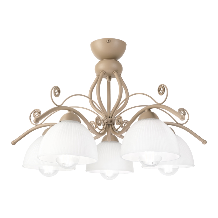 Brilagi - Προσκολλητό φωτιστικό οροφής ANTICO MODERN 5xE27/60W/230V μπεζ