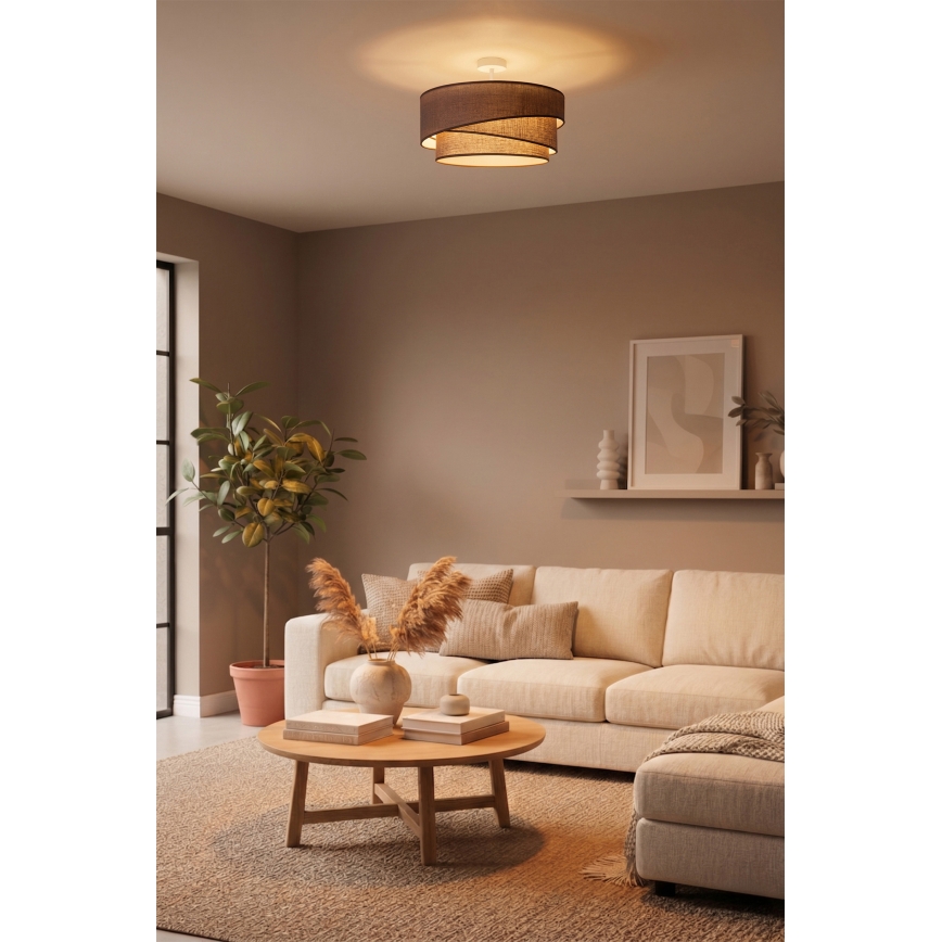 Brilagi - Προσκολλητό φωτιστικό οροφής ARROW 1xE27/60W/230V Ø 45 cm καφέ