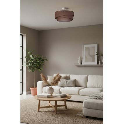 Brilagi - Προσκολλητό φωτιστικό οροφής ARROW 1xE27/60W/230V Ø 45 cm καφέ