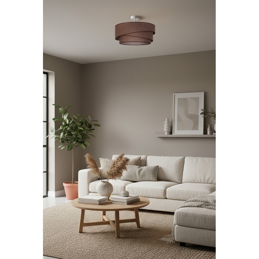 Brilagi - Προσκολλητό φωτιστικό οροφής ARROW 1xE27/60W/230V Ø 45 cm καφέ