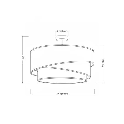 Brilagi - Προσκολλητό φωτιστικό οροφής ARROW 1xE27/60W/230V Ø 45 cm καφέ